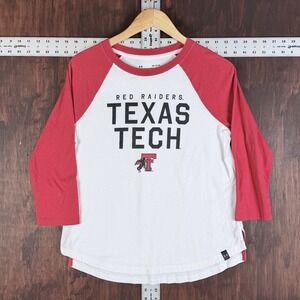 Texas Tech Red Raiders Under Armour 3/4-Sleeve Shirt Red White Women Medium NCAA